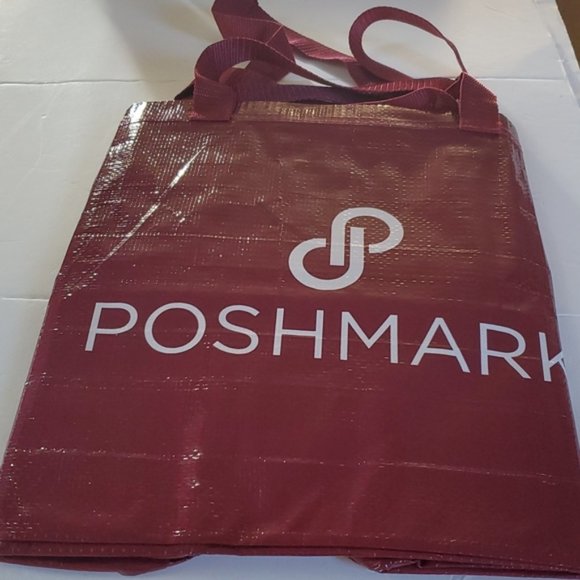 Poshmark Oversized Bag Double Handle Tote Large Maroon - Picture 9 of 10